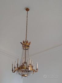 Lampadario impero in cristallo