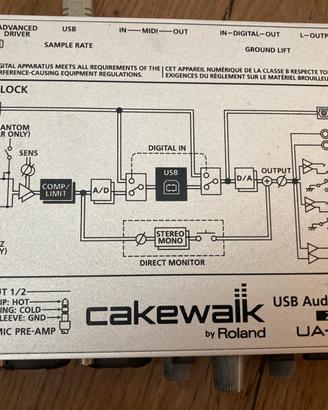 Interfaccia audio USB Cakewalk UA-25EX di Roland