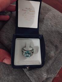 Anello Oro Acquamarina Diamanti