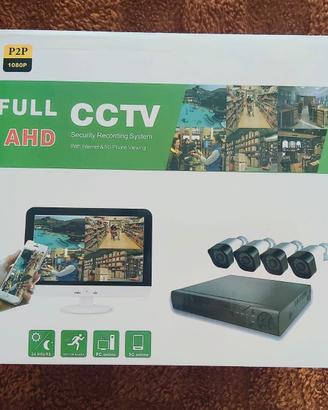 Kit di videosorveglianza Full CCTV AHD (4) canali 