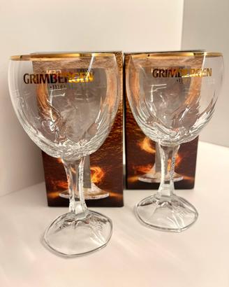 Coppia Calici Birra Grimbergen Nuovi Originali