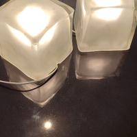 Coppia lampade cubo ghiaccio design anni 90