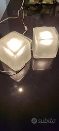 Coppia lampade cubo ghiaccio design anni 90