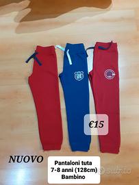 NUOVO Stock 3 Pantaloni tuta 7-8 anni Bambino 
