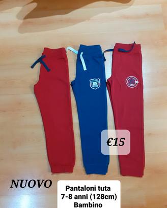 NUOVO Stock 3 Pantaloni tuta 7-8 anni Bambino 