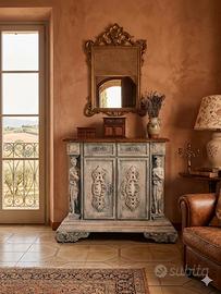 Credenza,madia modernizata ,con cariatidi
