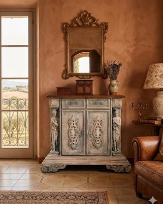 Credenza,madia modernizata ,con cariatidi