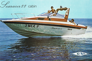 Barca a motore + carrello doppio asse