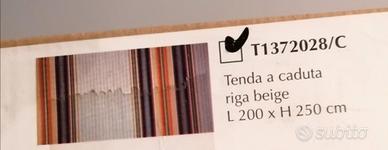 Tenda a caduta riga beige  200 x 250 