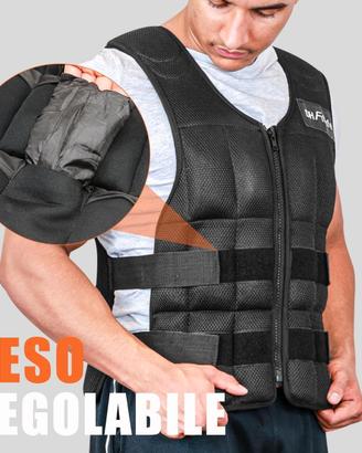 gilet zavorrato regolabile 10 30 kg fitness
