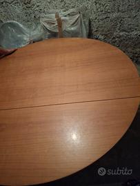 Tavolo ciliegio pieghevole + 6 sedie