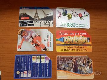 6 Schede Telefoniche Telecom Italia