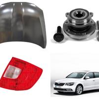 SKODA SUPERB musata cofano sospensioni fanale box