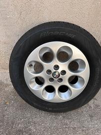 4 Cerchi Origianli Alfa Romeo 156 + Gomme Apollo
