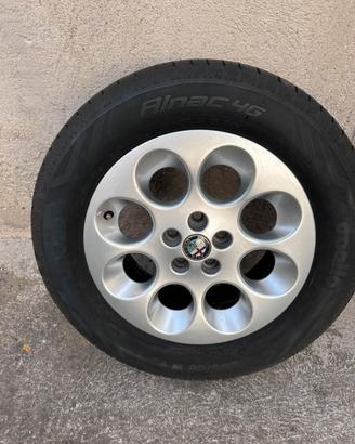 4 Cerchi Origianli Alfa Romeo 156 + Gomme Apollo