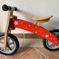 Balance bike senza pedali in legno