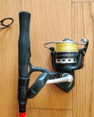 Canna da pesca con mulinello 