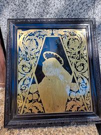 quadro Madonna ottone traforato anni 40