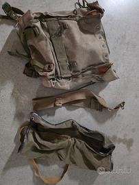 Zaino Militare Vintage in Tela + Borsa a Tracolla