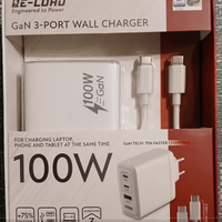 Caricabatterie Caricatore 3 Uscite 100w 5 Ampere