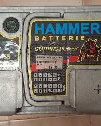 Batteria auto 55Ah 480A + Caricabatterie Starter