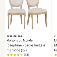 Sedie mod Josephine di Maisons du Monde