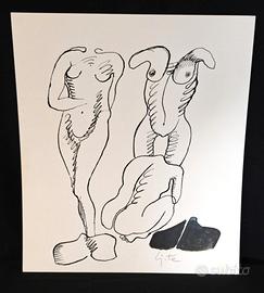 Pietro Lista Salerno Disegno cartoncino 3 figure