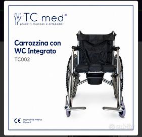 sedia a rotelle con wc