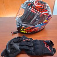 casco integrale Suomy + guanti donna Alpinestars