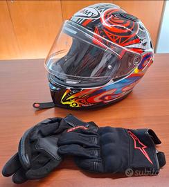 casco integrale Suomy + guanti donna Alpinestars