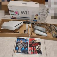 Wii con scatola e giochi 