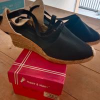 espadrillas con zeppa numero 37 nere