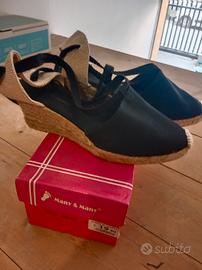 espadrillas con zeppa numero 37 nere