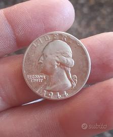 UN QUARTO DI DOLLARO 1944 ARGENTO