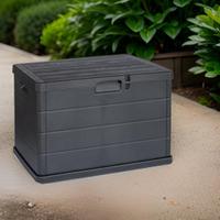 Baule Cassapanca 170 Litri Effetto Legno in Rattan