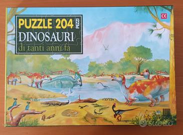 Puzzle vintage "Dinosauri di tanti anni fa" da 204