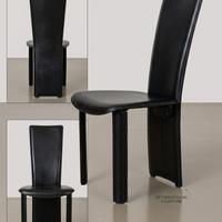 Set 8 Sedie Calligaris Aida - cuoio nero anni 2000