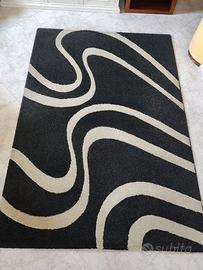 Tappeto moderno nero e beige – 227 x 156 cm