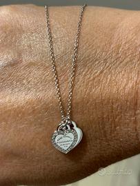 Girocollo Tiffany in oro bianco 750 e diamanti 