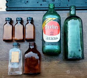 Lotto di bottiglie e bottigliette antiche