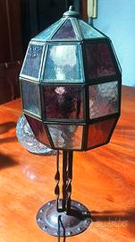 
Lampada da tavolo vintage con paralume ottag