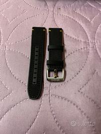 Cinturino mido  in tessuto e gomma nero 22mm