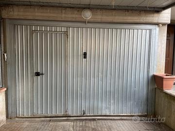 Porta Basculante Zincata con Porta Pedonale