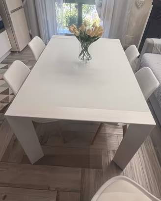 Tavolo bianco larice