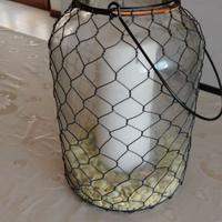 Vaso in vetro porta candela