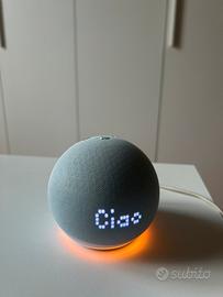 Echo Dot 5 Con Orologio Blu