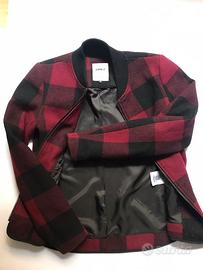 Bomber a quadri bordeaux e nero tg S marchio Only