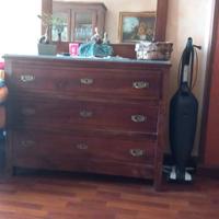 COMO' CON SPECCHIO 3 CASSETTONI DEL 900..