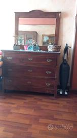 COMO' CON SPECCHIO 3 CASSETTONI DEL 900..