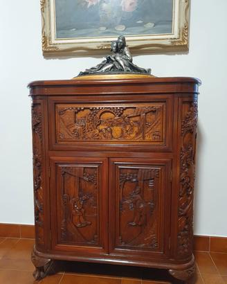 Mobile bar Vintage - Legno intagliato